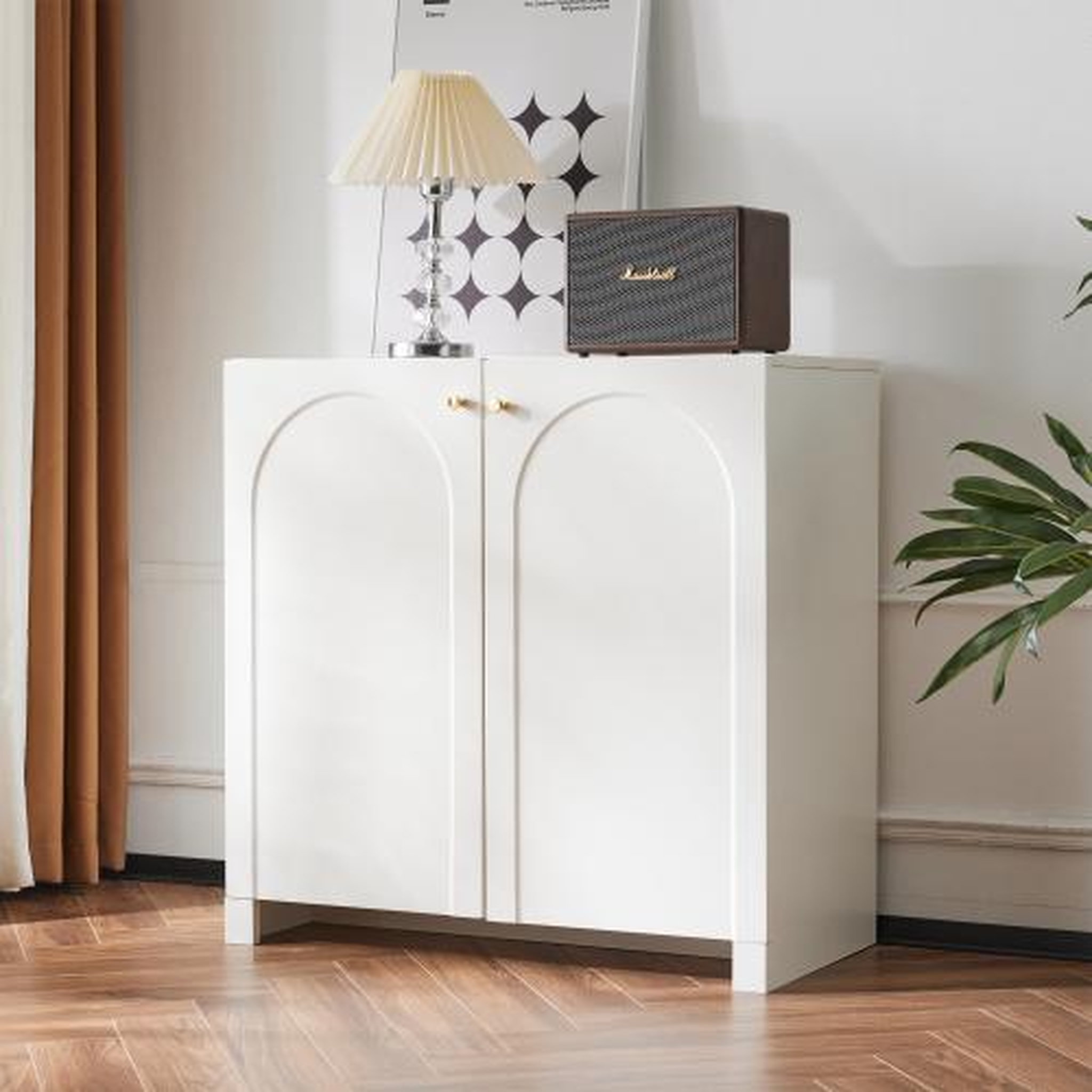 Voir la diapositive 5 : MERAX Buffet 2 porte(s) 0 tiroir(s) - 80 cm blanc panneau de particules