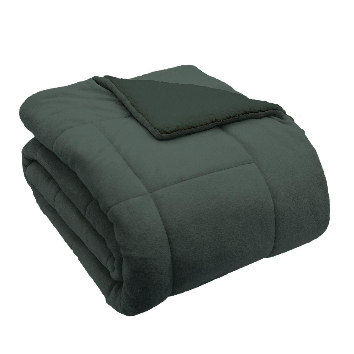 ACTUEL Couverture unie double face velours/sherpa