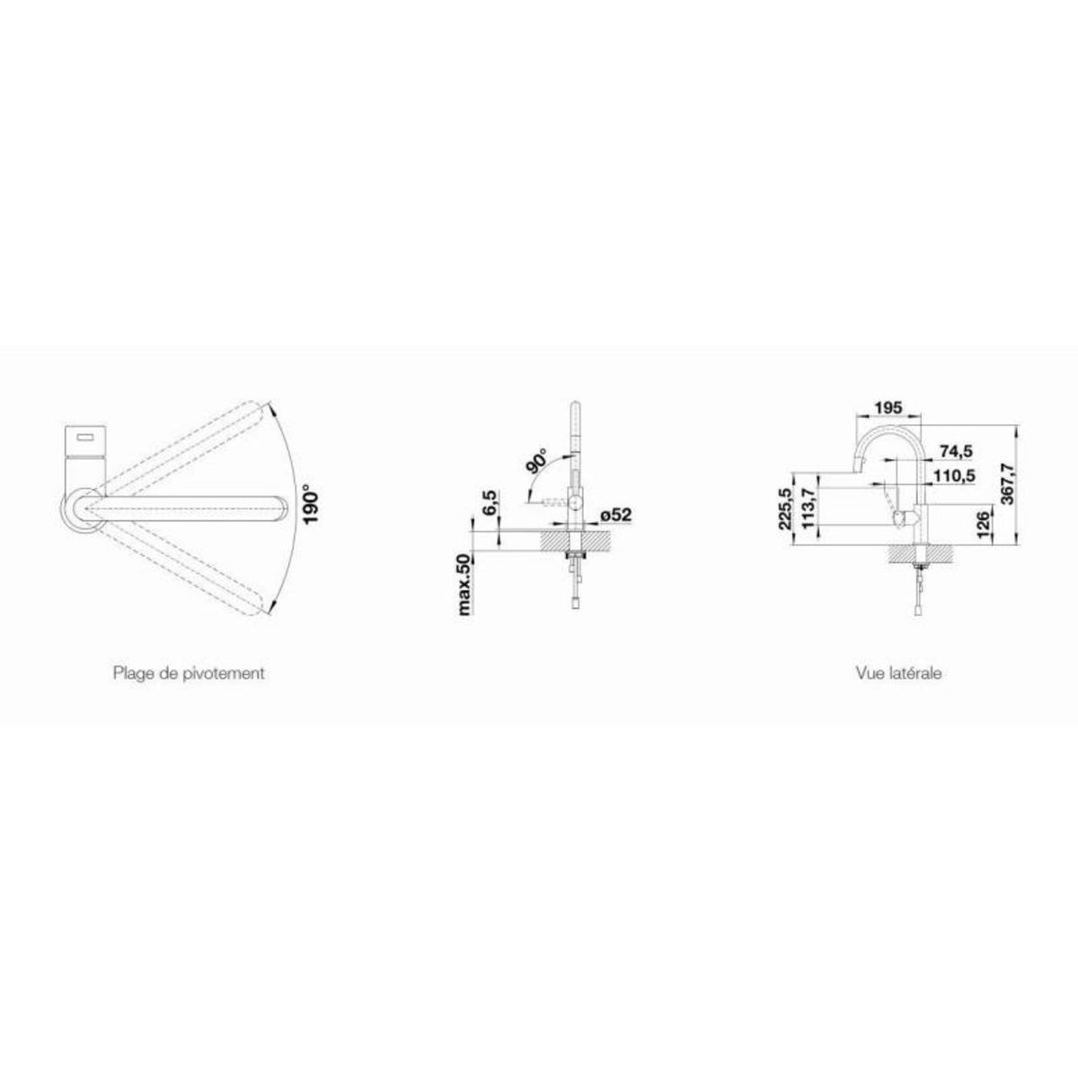 Blanco Mitigeur avec douchette inox - 523121