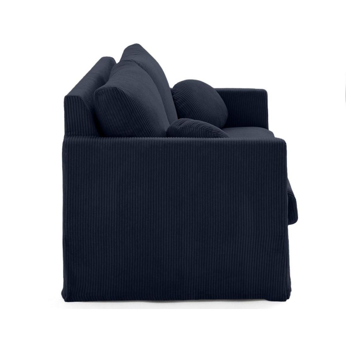 LISA DESIGN Serena - canapé droit déhoussable 3 places en velours côtelé