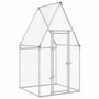 Voir la diapositive 2 : VIDAXL Cage pour poules argente 100x100x190 cm acier galvanise