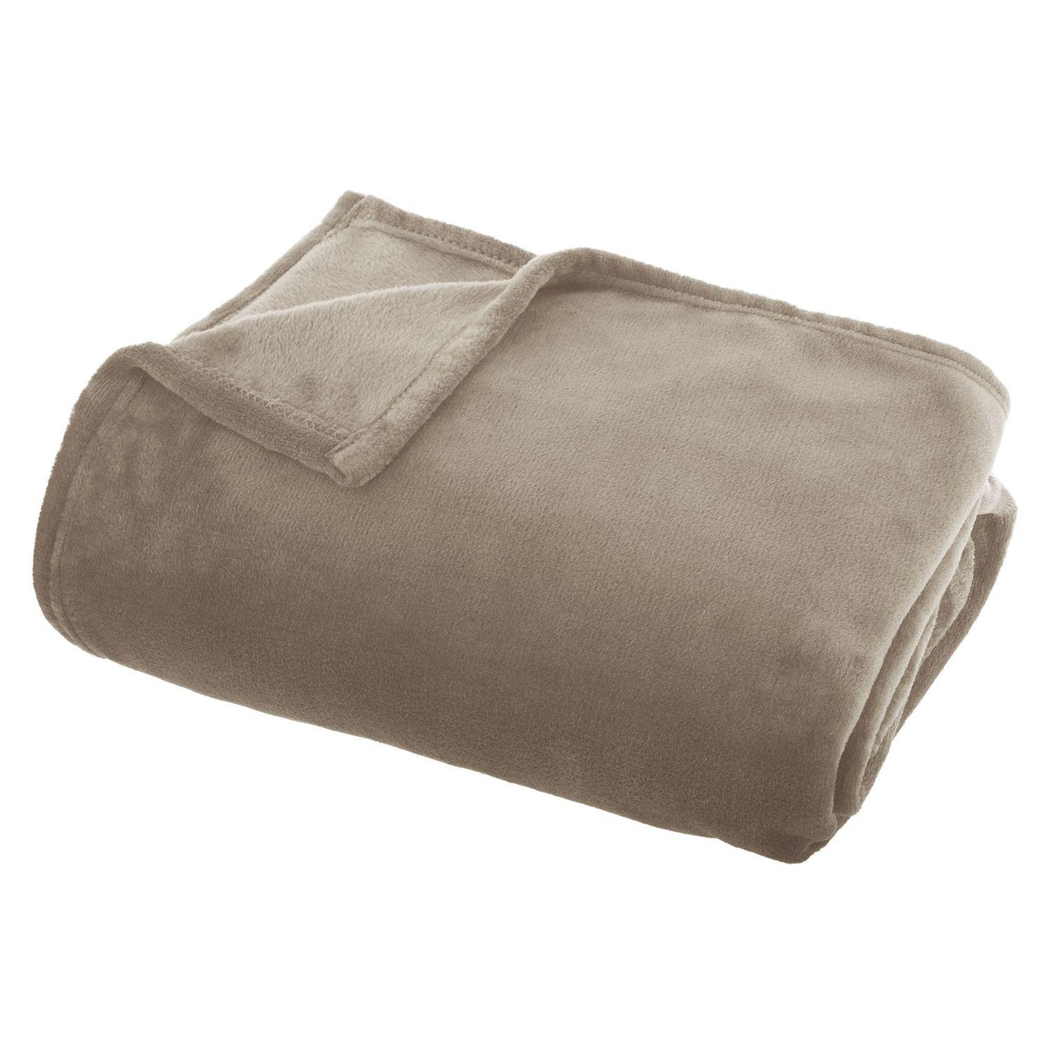 Voir la diapositive 1 : ATMOSPHERA Grand plaid en Flanelle uni