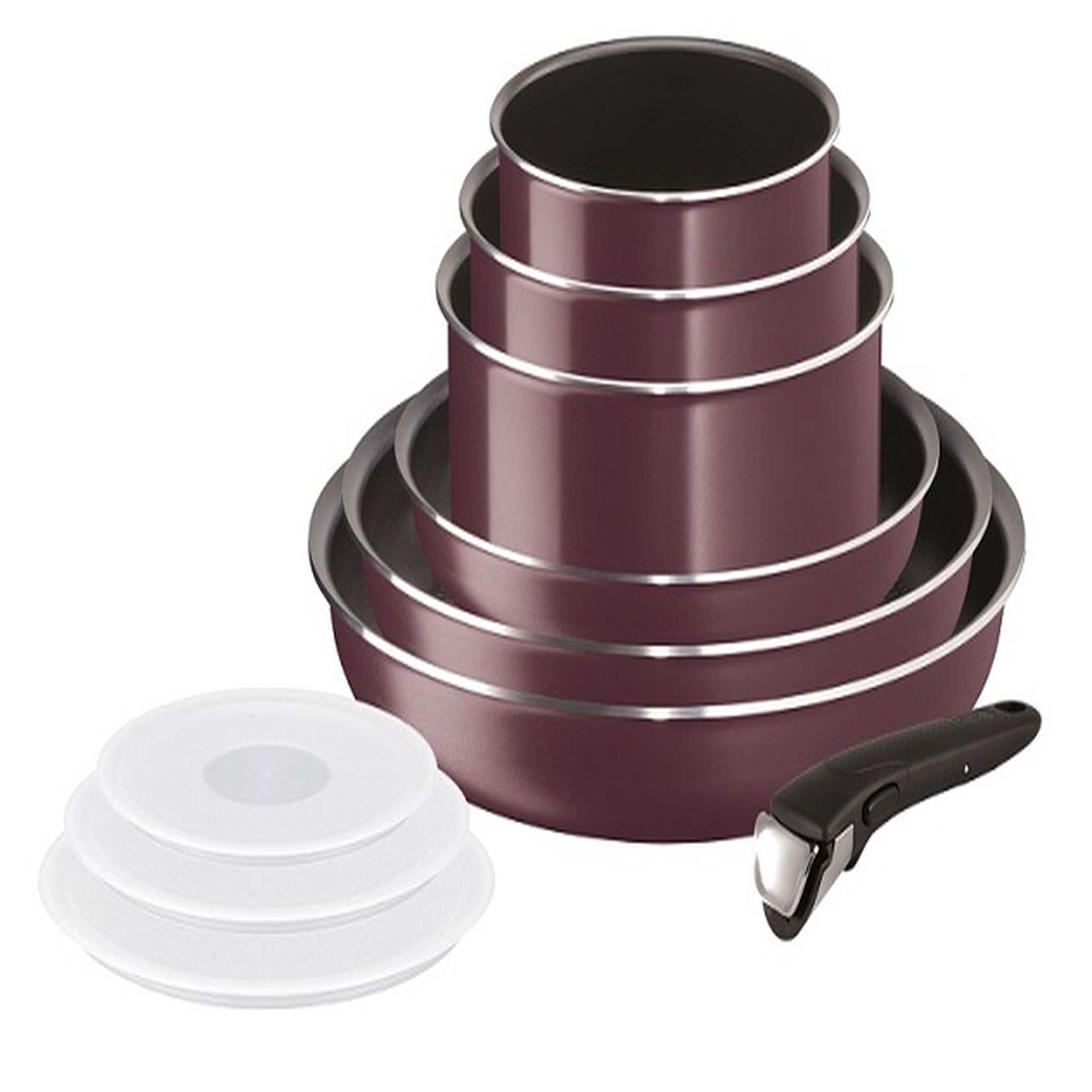 TEFAL Batterie de cuisine 10 pièces INGENIO ESSENTIAL Violet Byzantium 