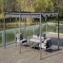 Voir la diapositive 2 : Habitat et Jardin Pergola en métal avec toit rétractable - 3 x 6 m - Anthracite