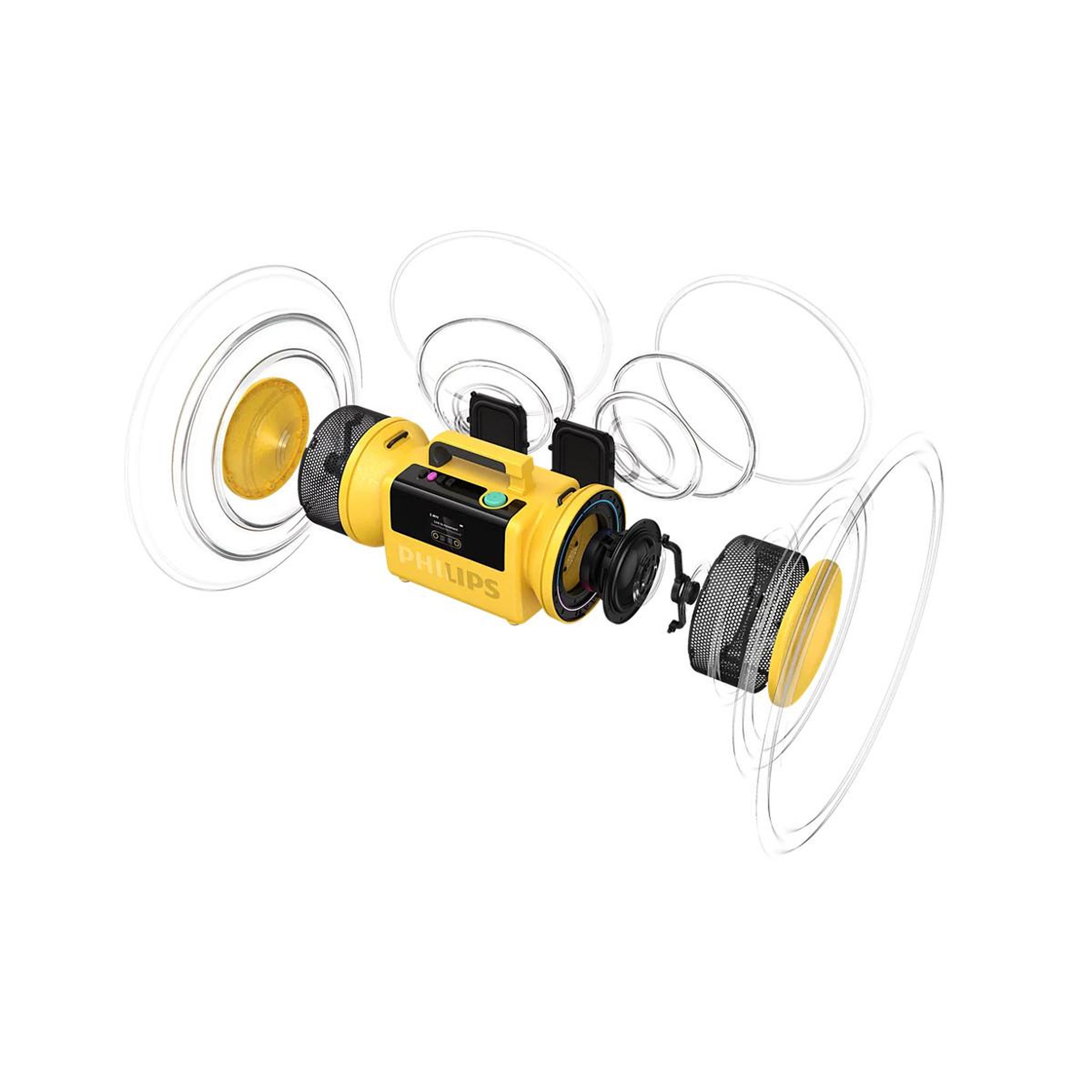 Voir la diapositive 3 : Philips Philips the tube enceinte portable stéréo jaune 140 w
