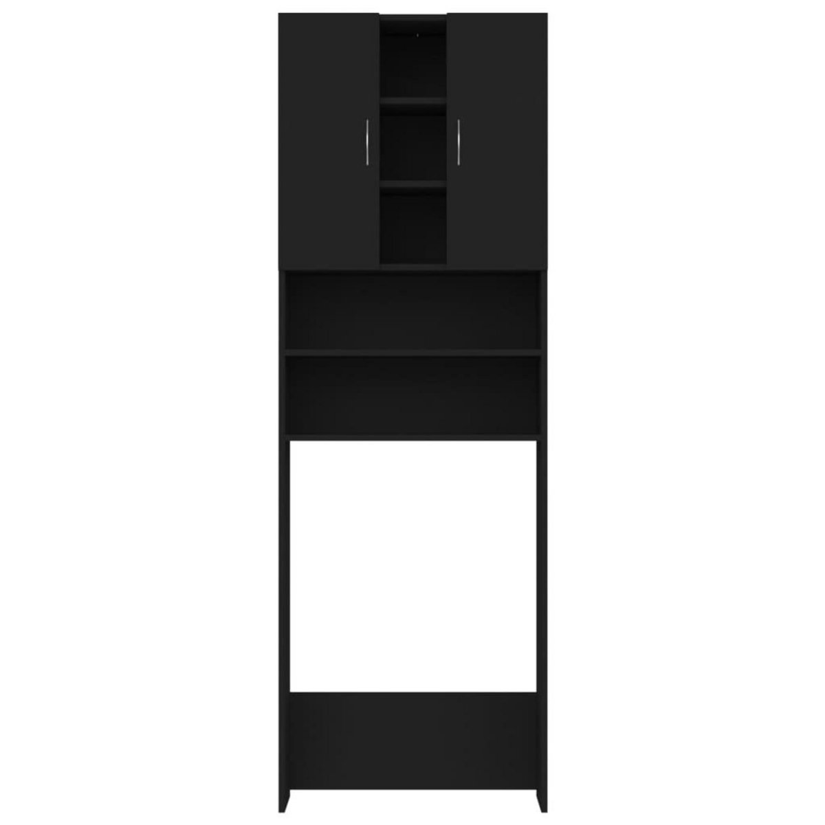 VIDAXL Meuble pour machine a laver Noir 64x25,5x190 cm