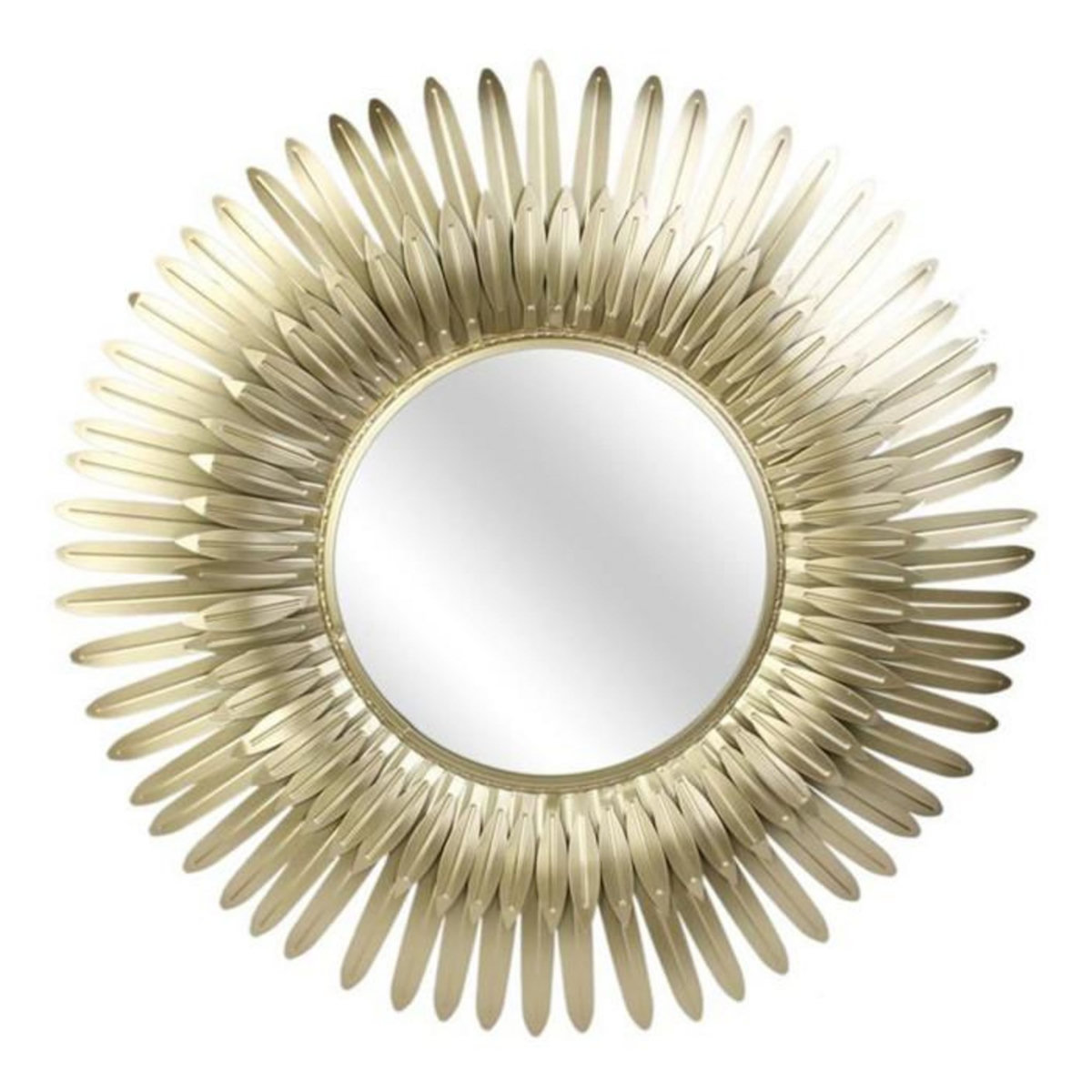 Paris Prix Miroir Mural Design  Plumes  53cm Or