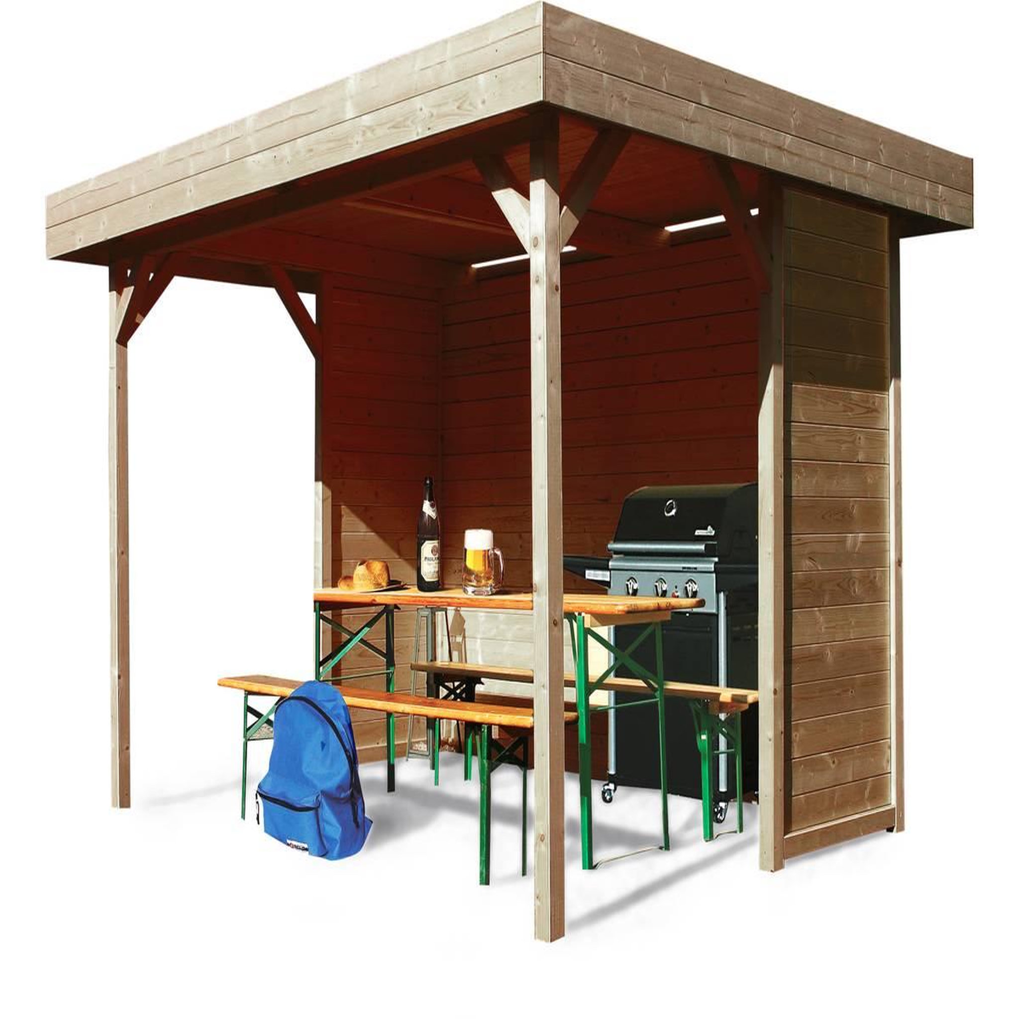 Voir la diapositive 1 : Solid Kiosque en bois  Regensburg  - 6 m² - 3.44 x 2.59 x 2.23 m - 19 mm