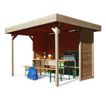 Solid Kiosque en bois  Regensburg  - 6 m² - 3.44 x 2.59 x 2.23 m - 19 mm
