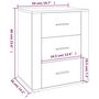 Voir la diapositive 6 : VIDAXL Table de chevet Sonoma gris 50x36x60 cm Bois d'ingenierie