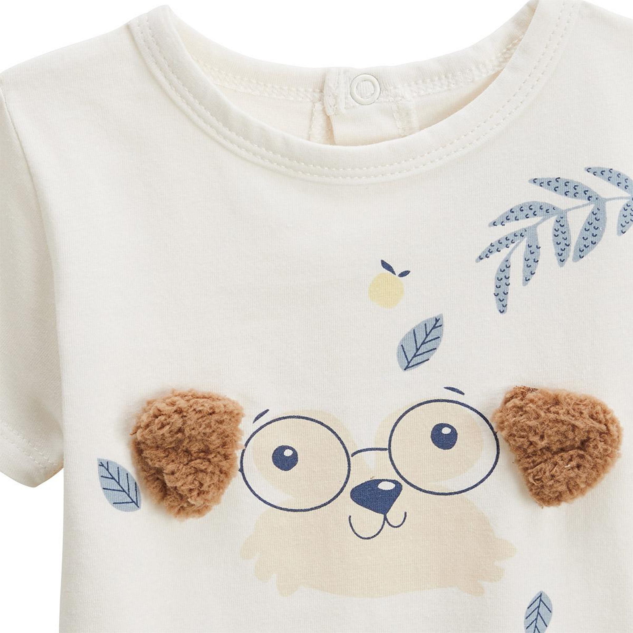 Voir la diapositive 2 : Petit Béguin Ensemble bébé t-shirt et short zeste d'amour