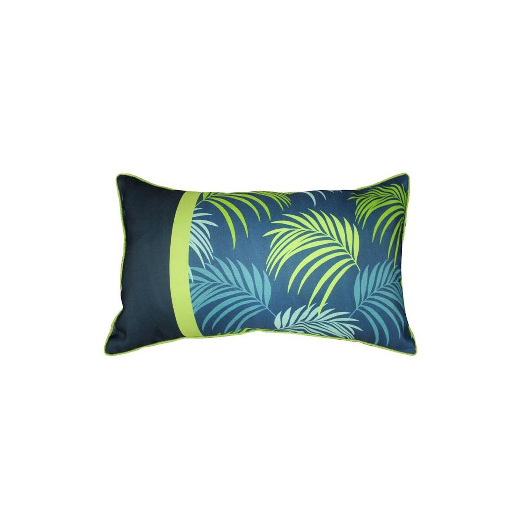 Douceur d'Intérieur Coussin déco  végétal  30x50cm bleu