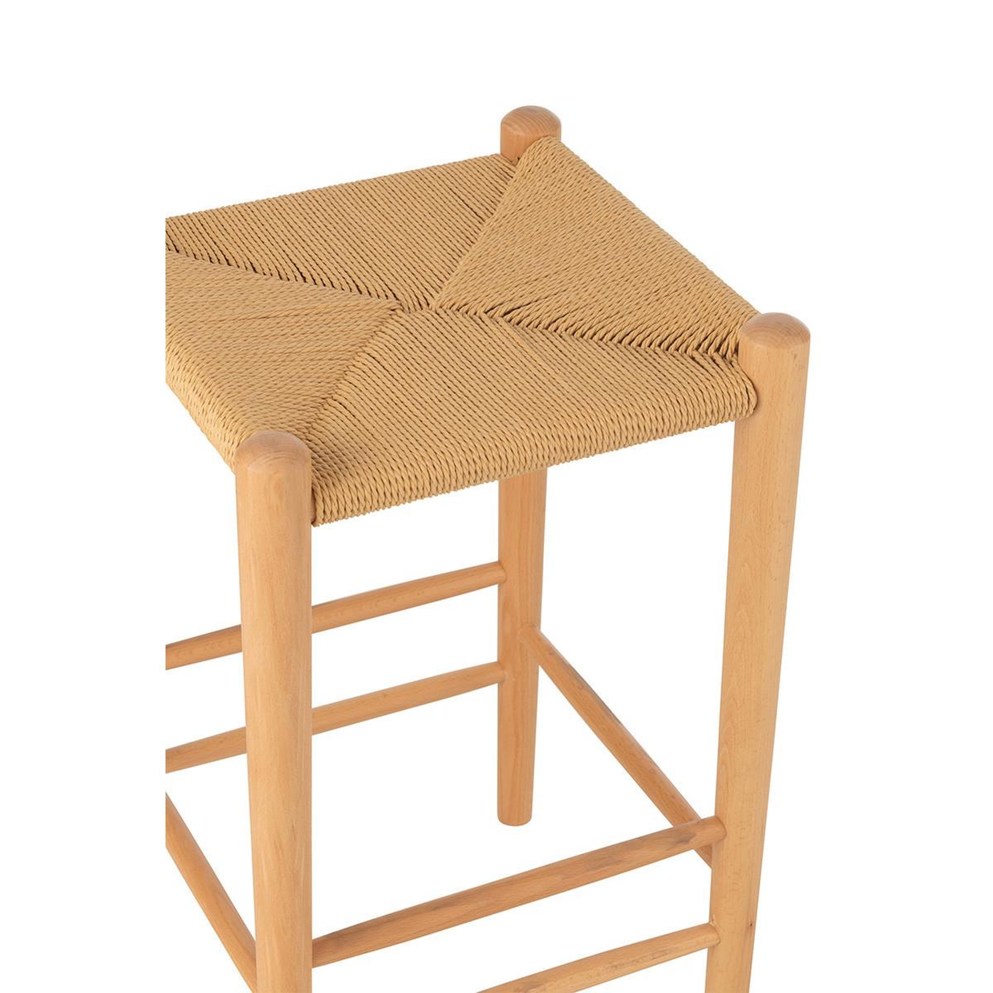 Voir la diapositive 4 : J-LINE Tabouret de bar en bois  orient  66cm naturel