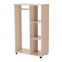 Voir la diapositive 5 : HOMCOM Armoire penderie armoire de rangement mobile panneaux de particules coloris chêne clair