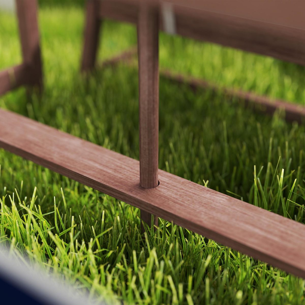 HOMCOM Table pique-nique enfant - ensemble salon de jardin enfant - 2 bancs, coussins et parasol - bois brun