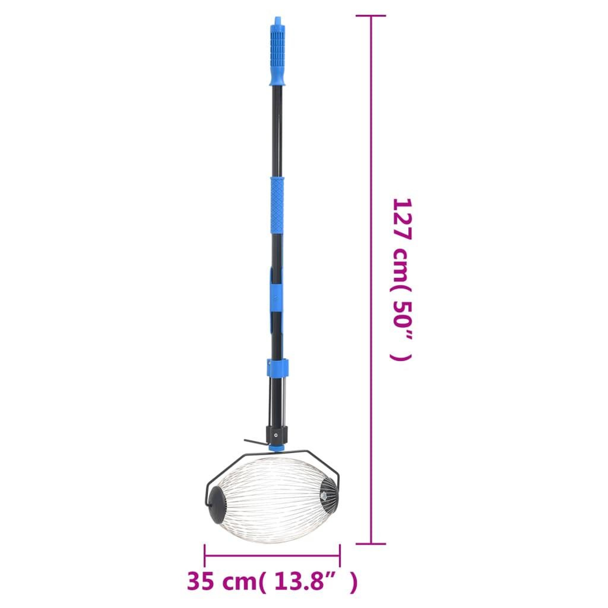 Voir la diapositive 5 : VIDAXL Collecteur de noix bleu 127 cm acier