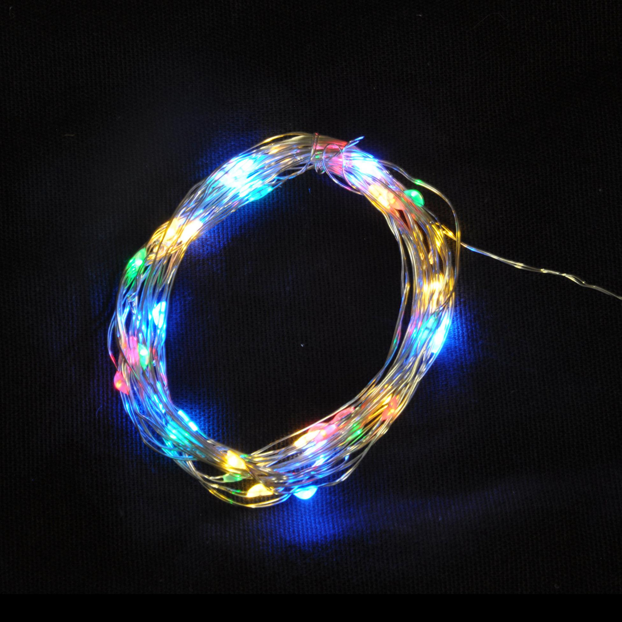 Voir la diapositive 2 : Eden Guirlande lumineuse intérieure fil de cuivre 20 mini led multicolores