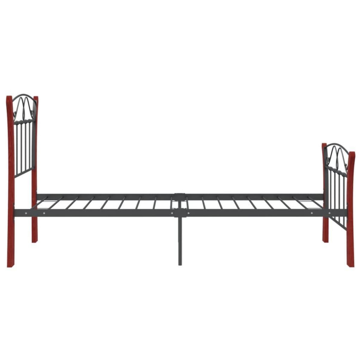 VIDAXL Cadre de lit sans matelas noir metal 90x200 cm