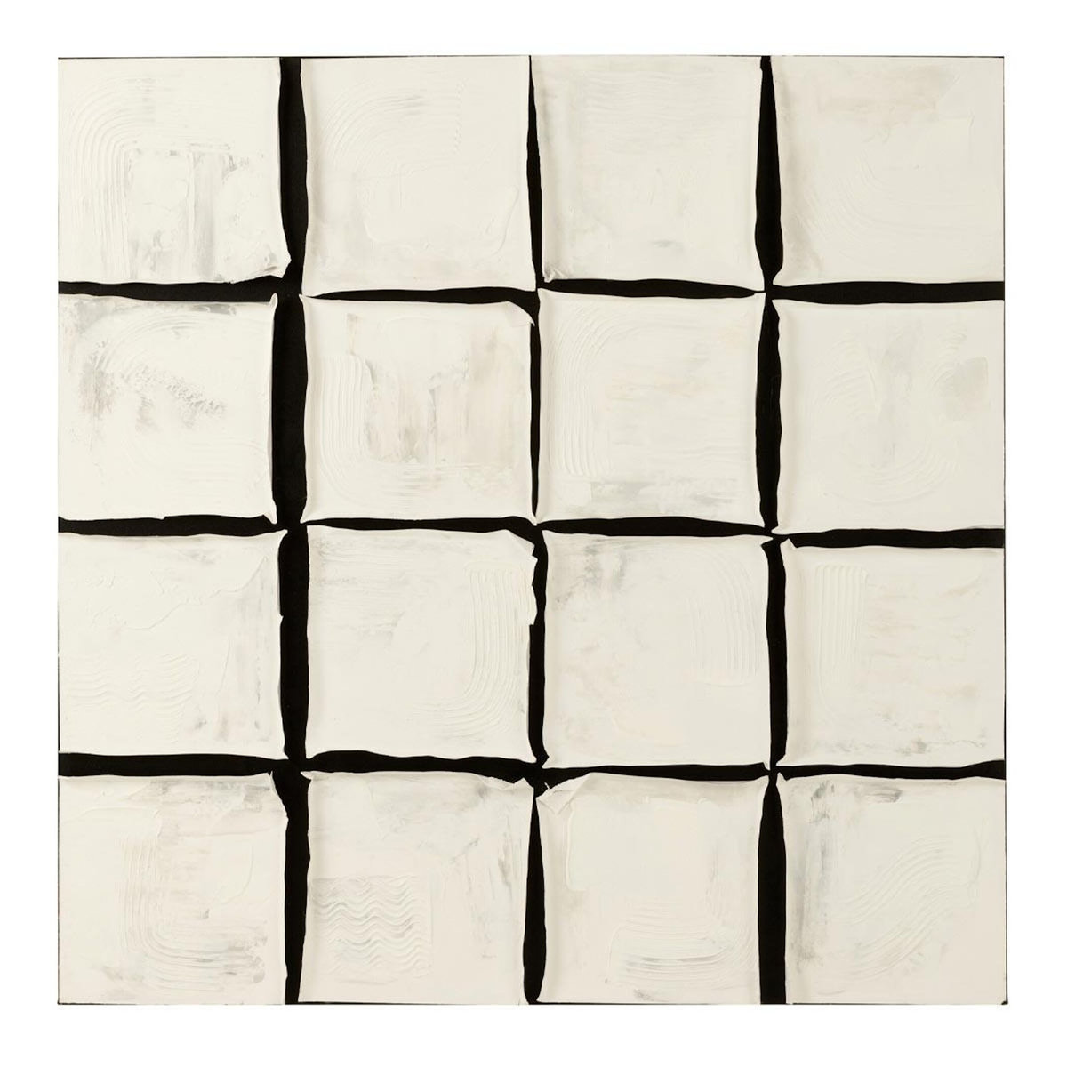 Paris Prix Toile Acrylique  Courchevel  122x122cm Blanc & Noir