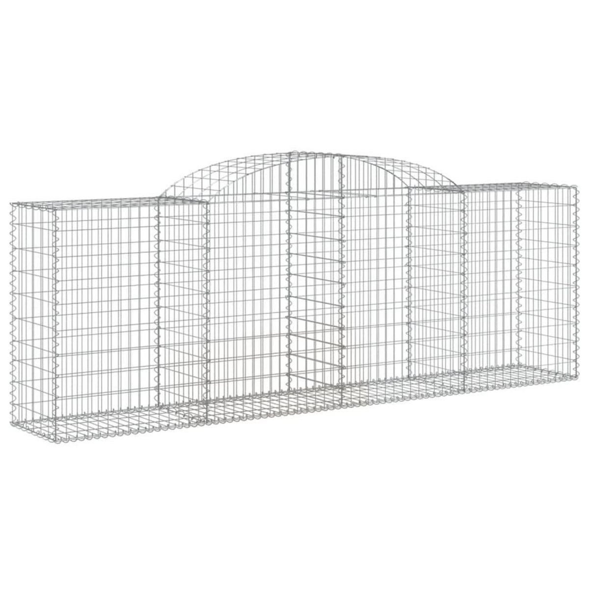 VIDAXL Paniers a gabions arques 20 pcs 300x50x100/120 cm fer galvanise