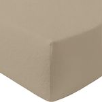 Home collection Drap housse, bonnet 30cm 100% flanelle de coton 160 gr. Coloris disponibles : Blanc