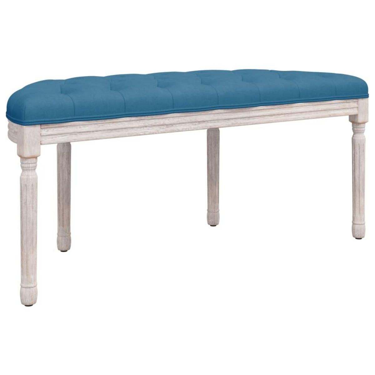 VIDAXL Banc Bleu 110,5x45x49 cm Velours