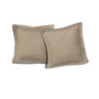 Voir la diapositive 2 : LOVELY HOME LOVELY HOME Lot de 2 Taies dOreillers 100% coton 63x63 cm - Beige