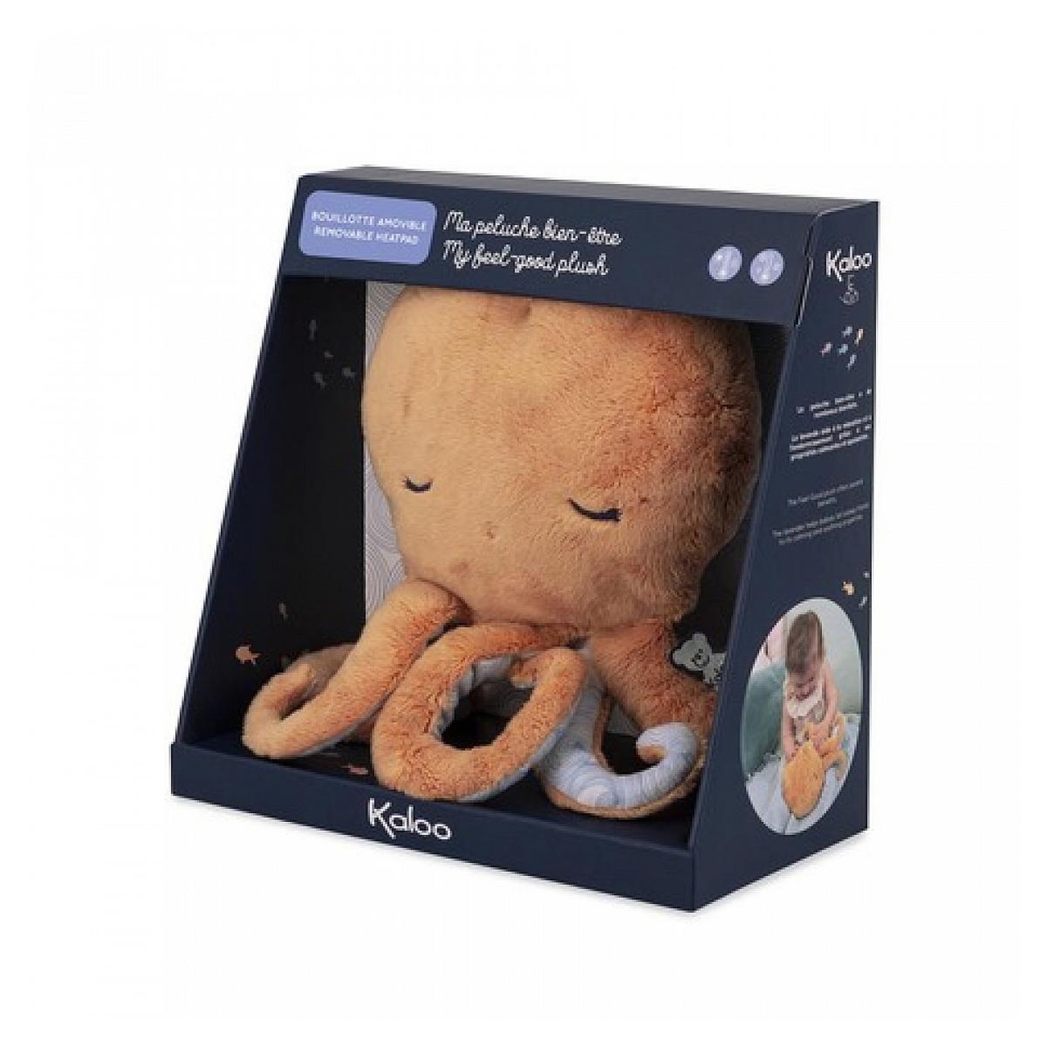 Voir la diapositive 3 : Kaloo Petit calme peluche bien etre poulpe