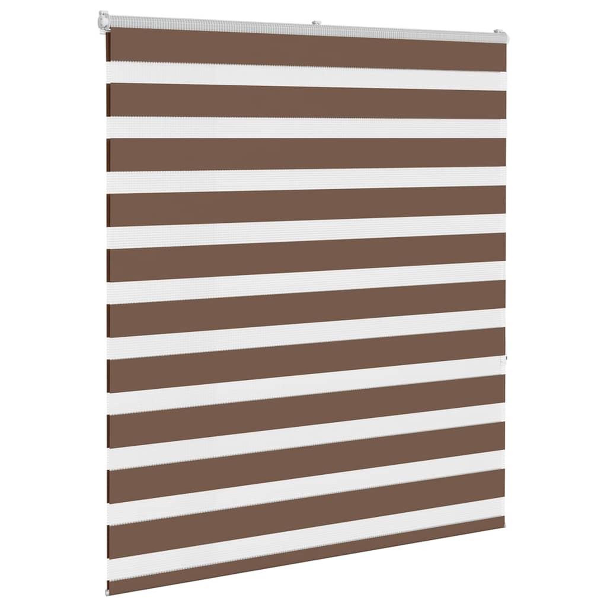 Voir la diapositive 3 : VIDAXL Store zebre marron 135x150cm largeur du tissu 130,9cm polyester