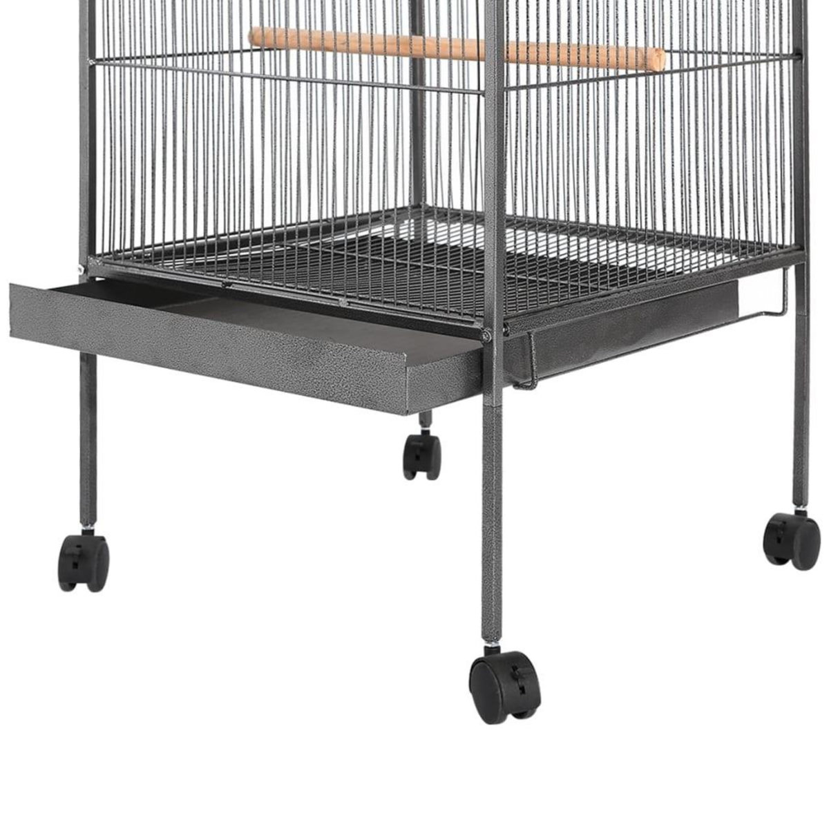 VIDAXL Cage a oiseaux Noir 54 x 54 x 146 cm Acier