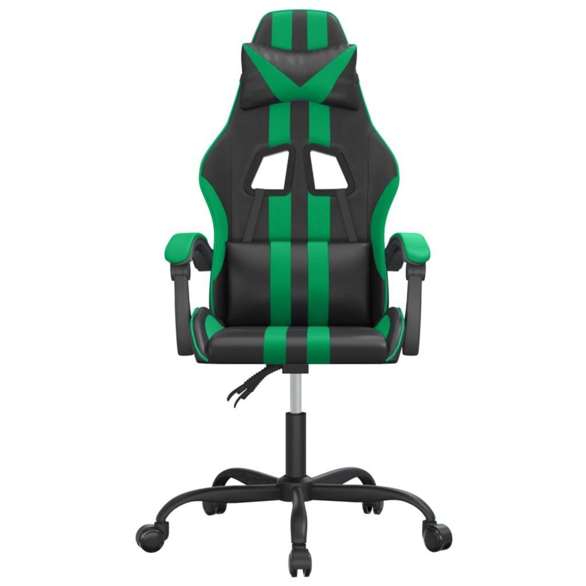 VIDAXL Chaise de jeu Noir et vert Similicuir