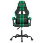 Voir la diapositive 3 : VIDAXL Chaise de jeu Noir et vert Similicuir
