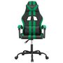 Voir la diapositive 3 : VIDAXL Chaise de jeu Noir et vert Similicuir