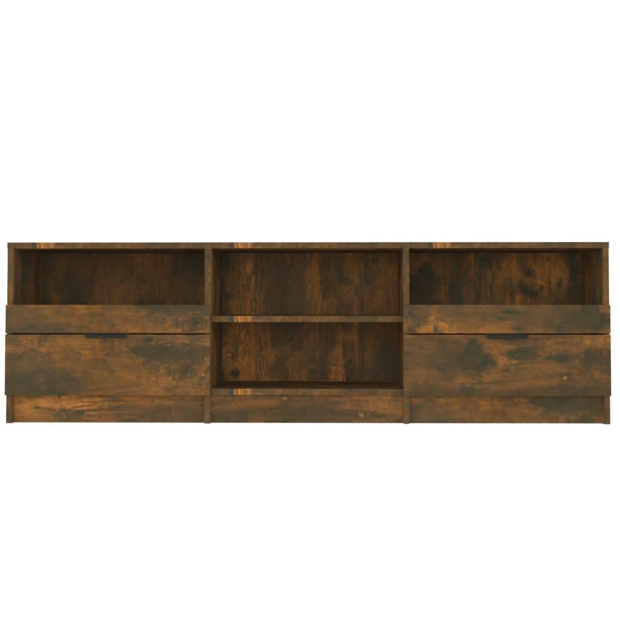 Voir la diapositive 4 : VIDAXL Meuble TV Chene fume 150x33,5x45 cm Bois d'ingenierie