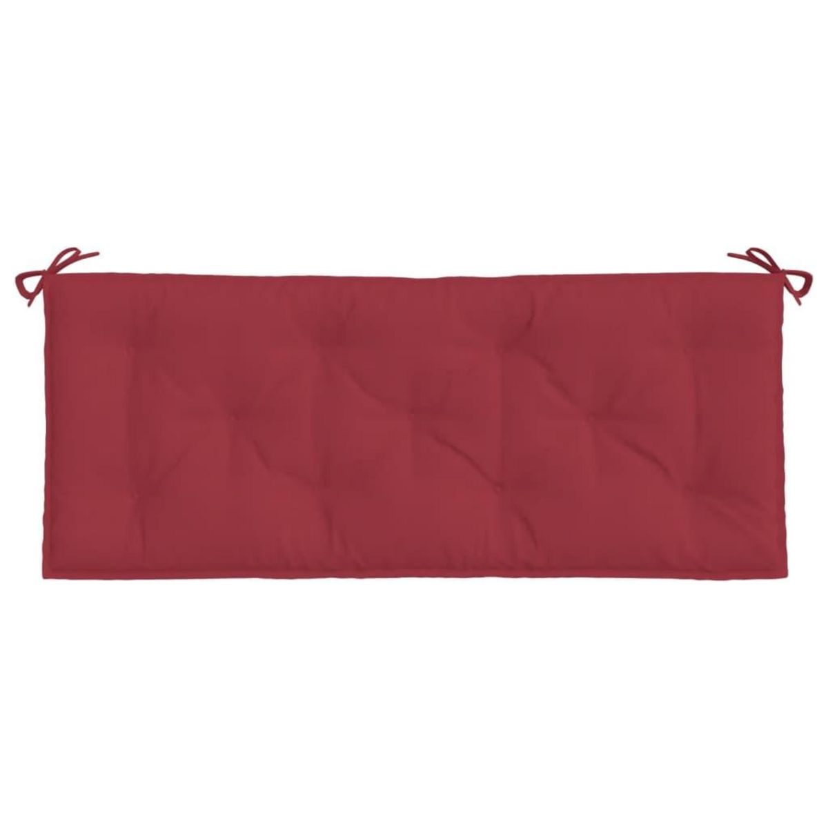 VIDAXL Coussins de banc de jardin lot de 2 rouge bordeaux tissu Oxford