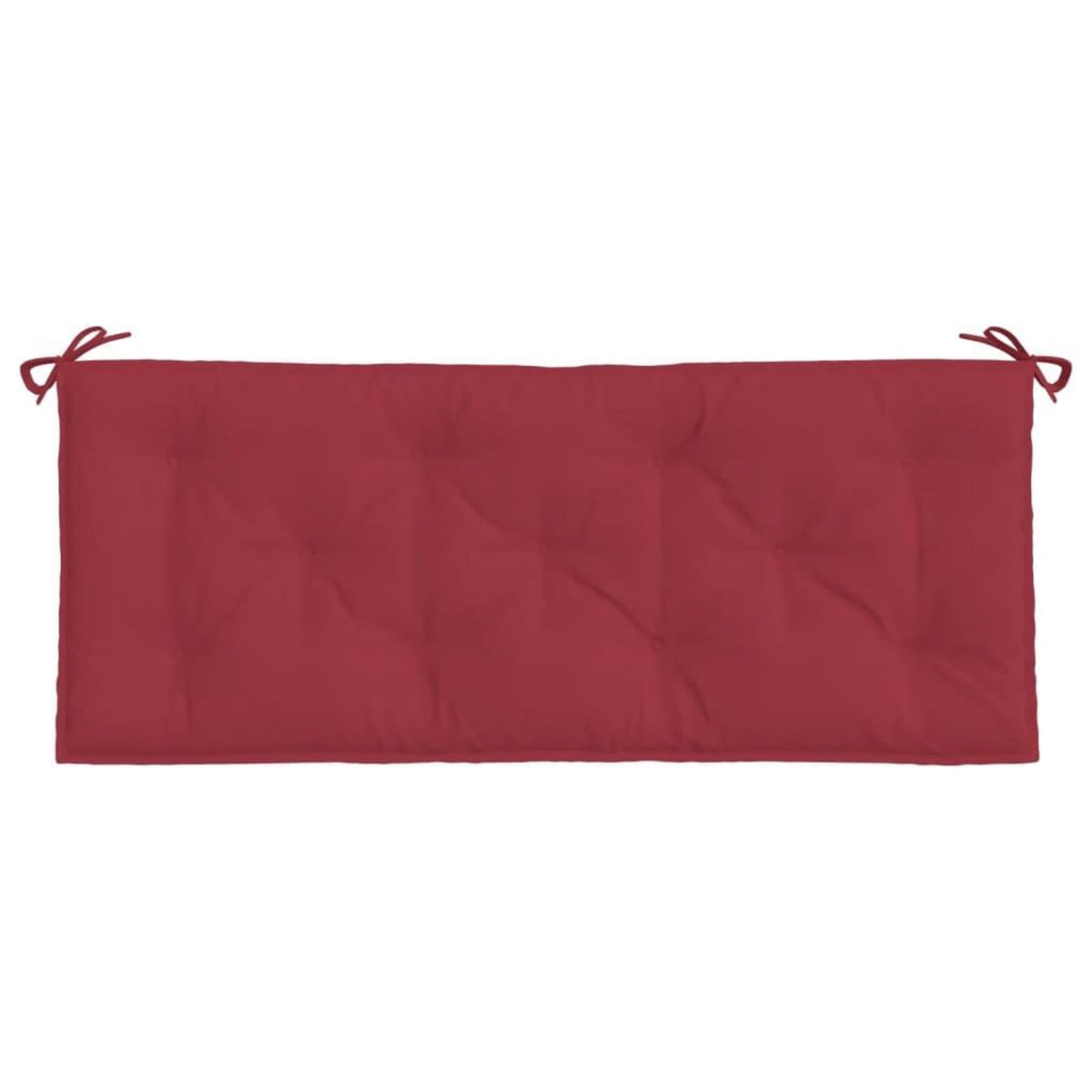 VIDAXL Coussins de banc de jardin lot de 2 rouge bordeaux tissu Oxford