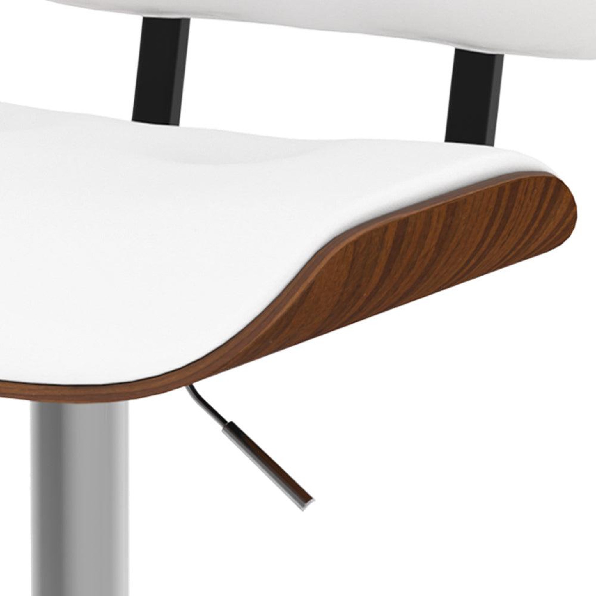 Voir la diapositive 6 : MAISON PAVANE Chaise de bar réglable en pu blanc 65/86 cm-melchior