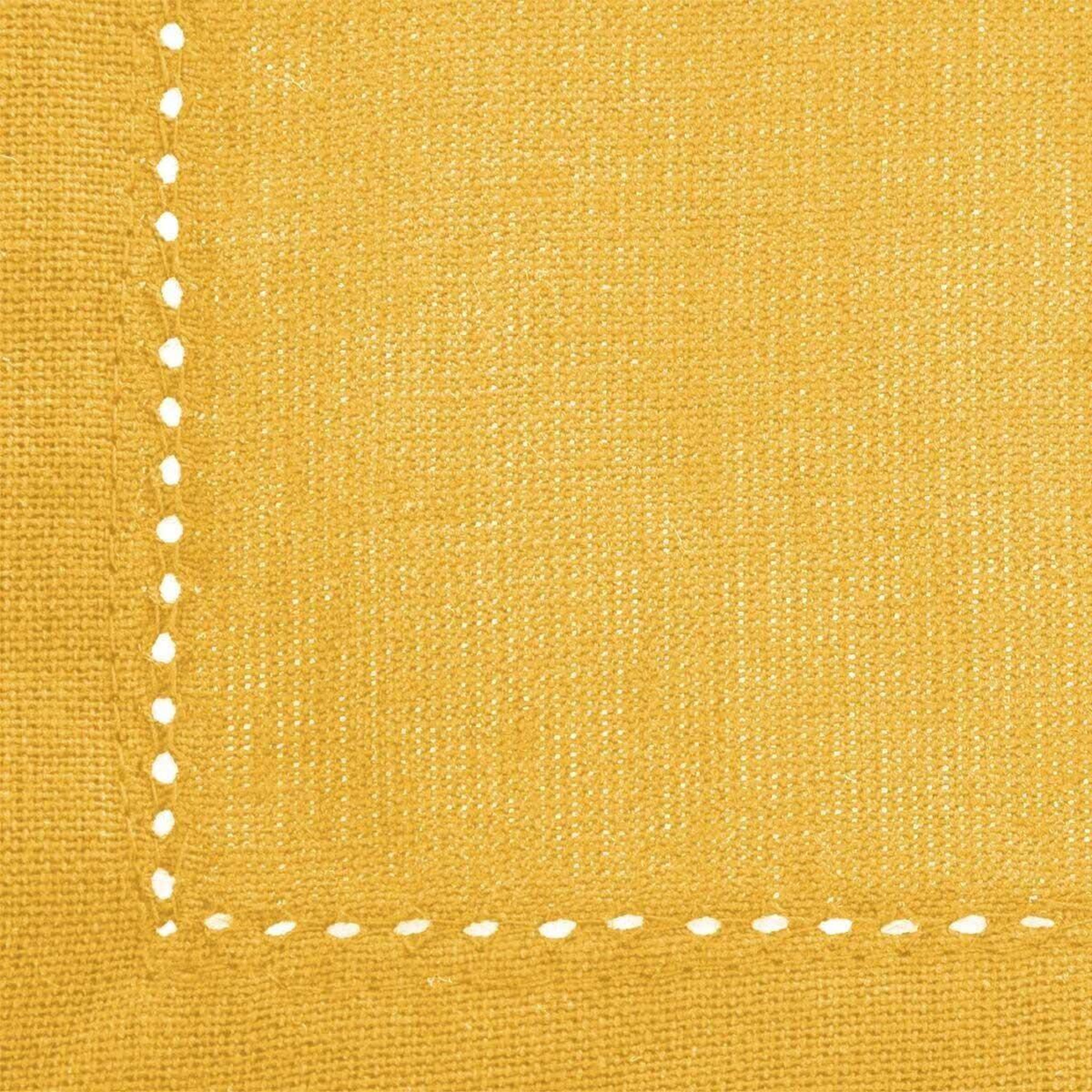 Voir la diapositive 2 : ATMOSPHERA Nappe rectangulaire  chambray  140x240cm ocre