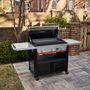 Voir la diapositive 4 : Weber Plancha gaz black 3 brûleurs sur chariot, 76x46 cm