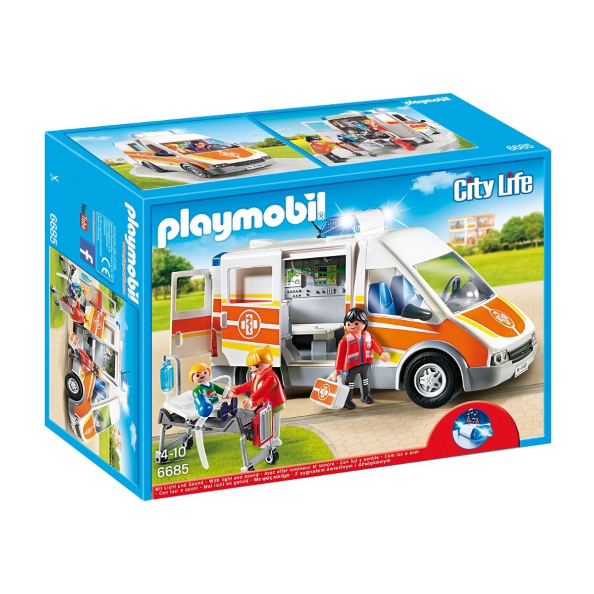 PLAYMOBIL 6685 - City Life - Ambulance avec gyrophare et sirène