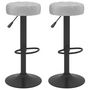 Voir la diapositive 2 : VIDAXL Tabourets de bar lot de 2 gris velours