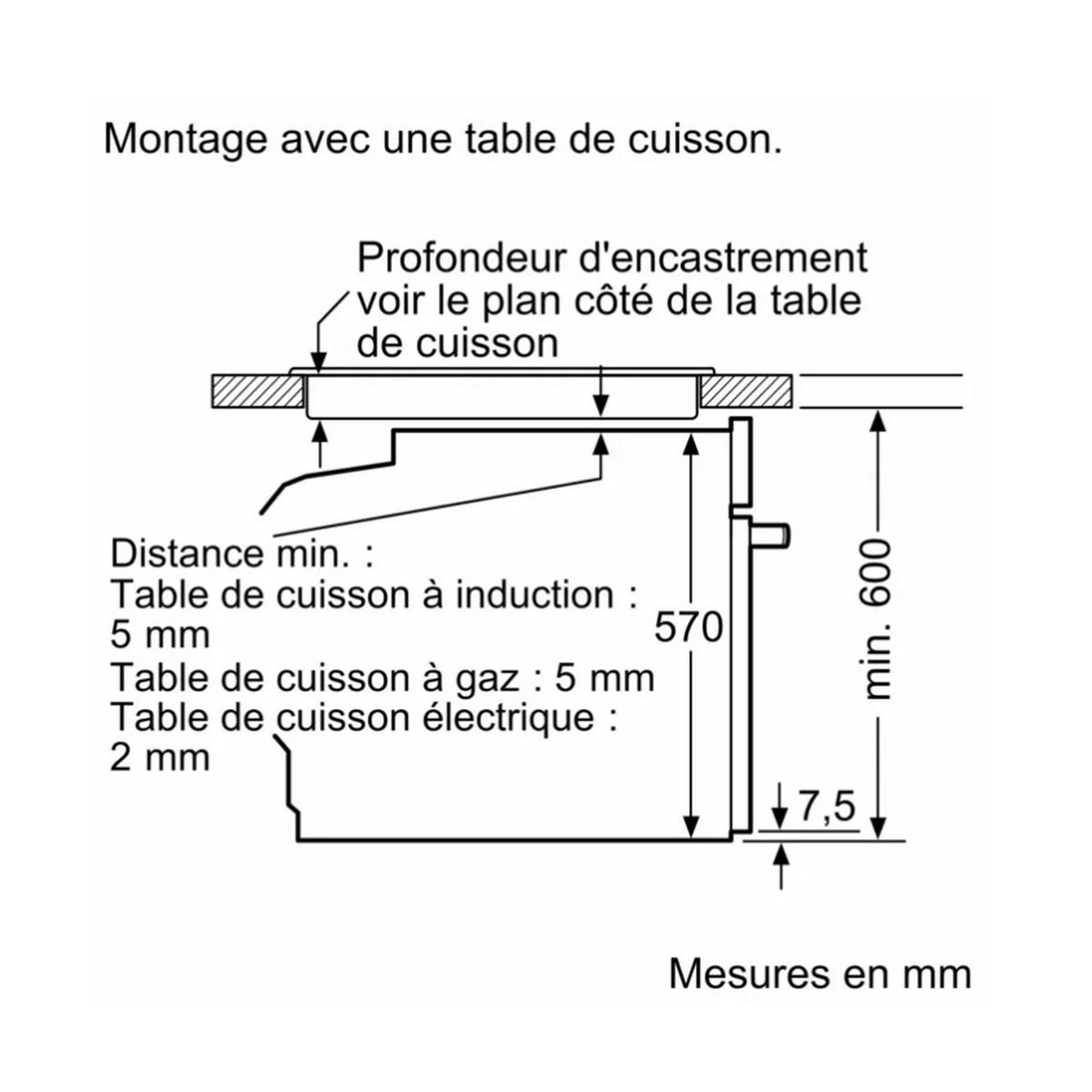 Voir la diapositive 6 : BOSCH Four intégrable multifonction 71l 60cm ecoclean hydrolyse - hba534bs3