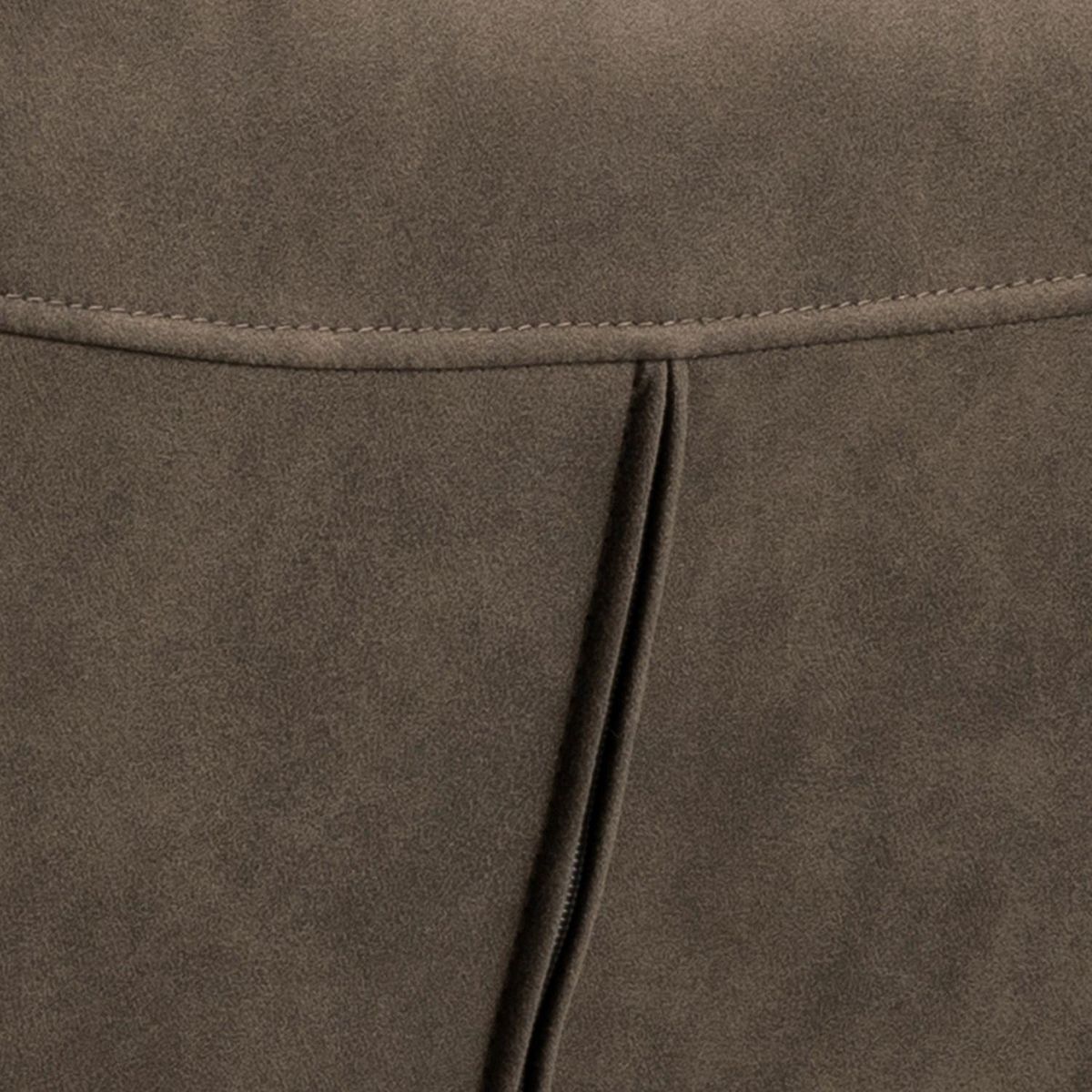 TOILINUX Fauteuil Hailey avec accoudoirs et repose pieds - Taupe