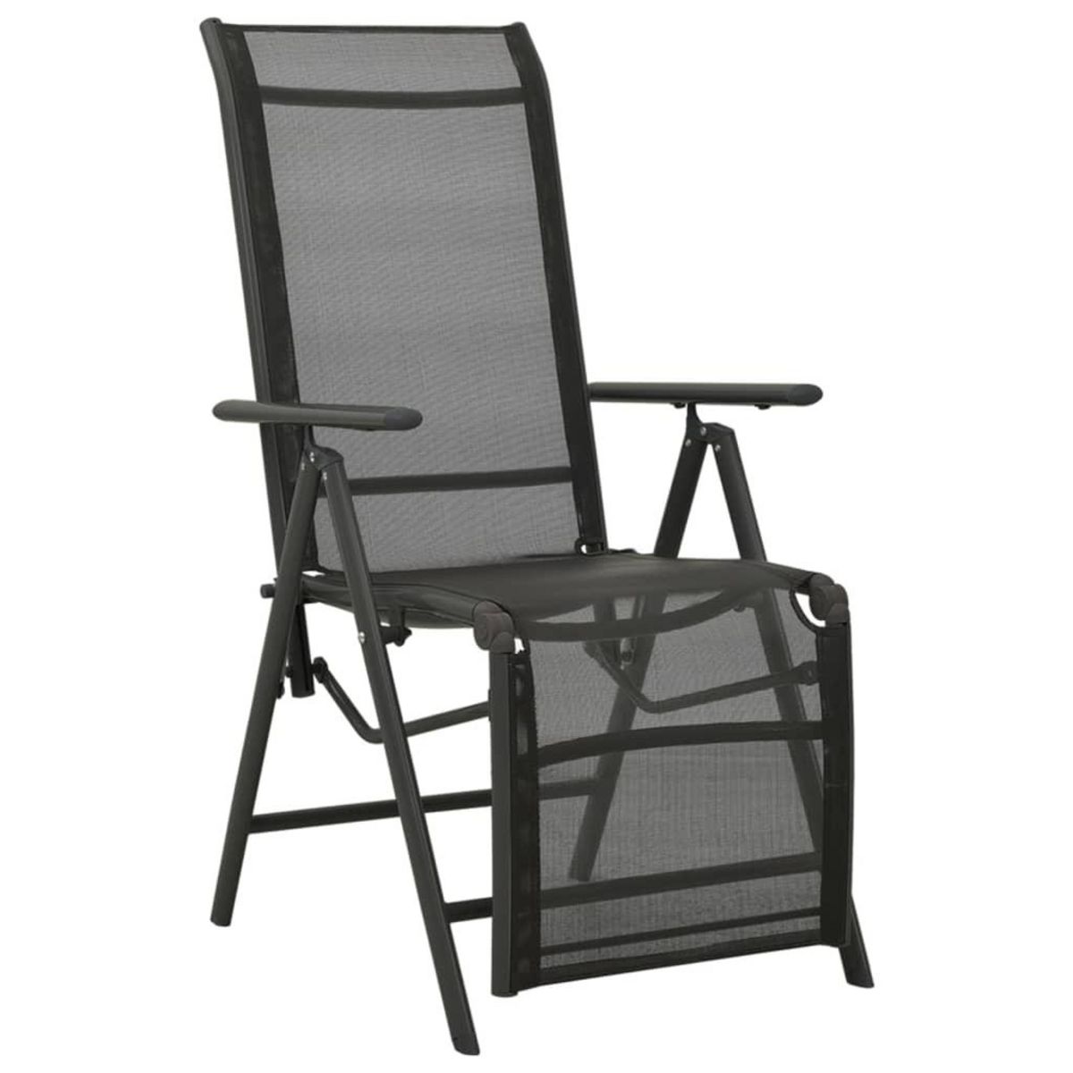 VIDAXL Chaises inclinables de jardin lot de 2 Textilene et aluminium