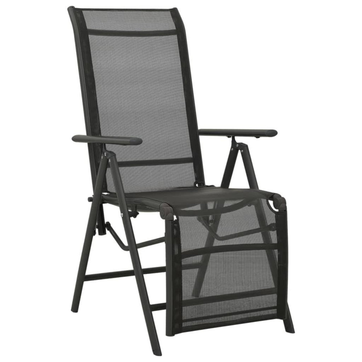 VIDAXL Chaises inclinables de jardin lot de 2 Textilene et aluminium