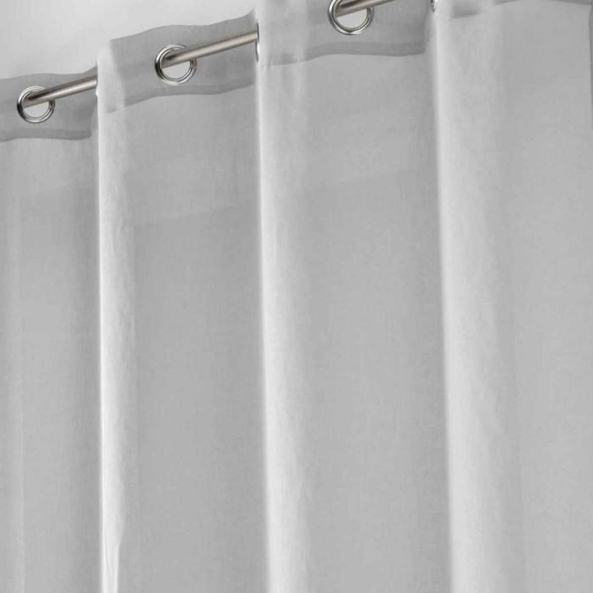 Paris Prix Rideau Voilage à Œillets  Sandra  140x240cm Gris
