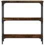 Voir la diapositive 4 : VIDAXL Table console chene fume 75x22,5x75 cm bois d'ingenierie