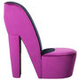 Voir la diapositive 2 : VIDAXL Chaise en forme de chaussure a talon haut Violet Velours