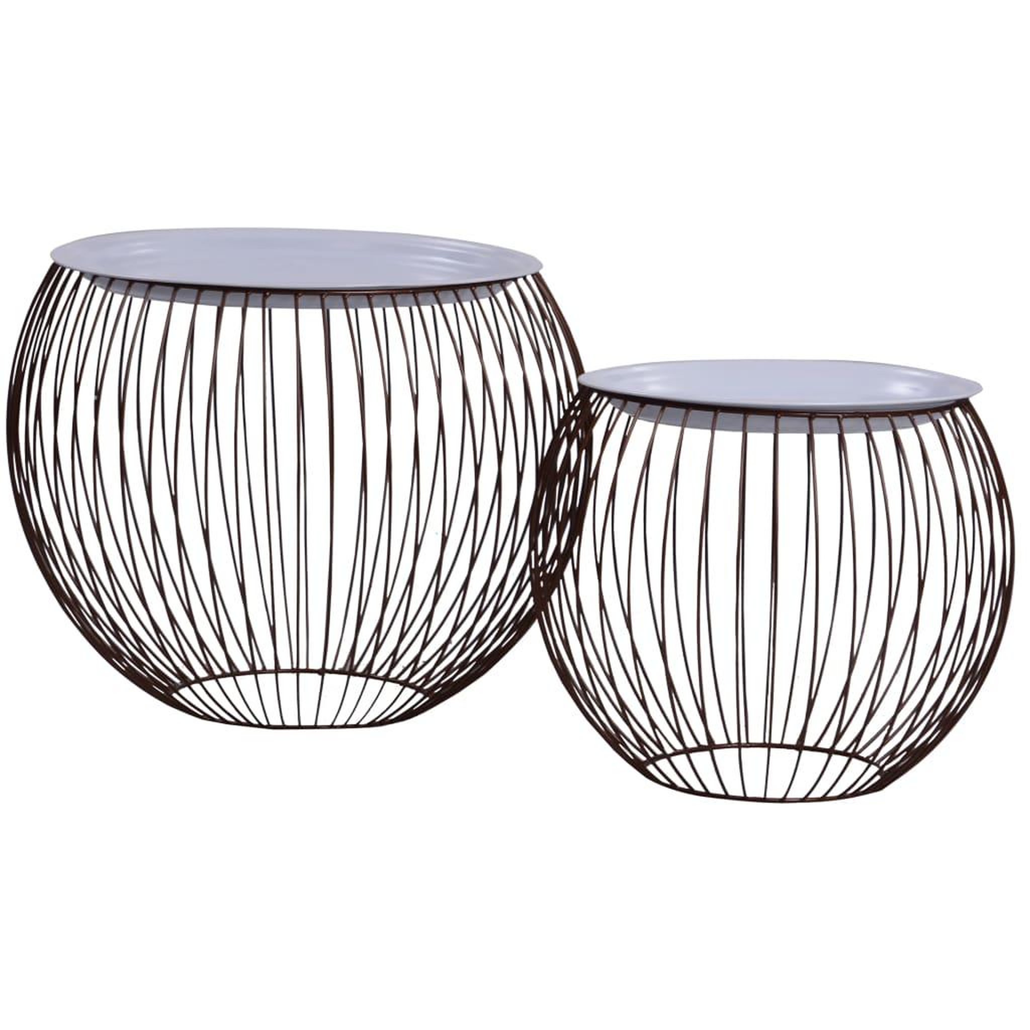 Voir la diapositive 2 : VIDAXL Tables basses 2 pcs Dore