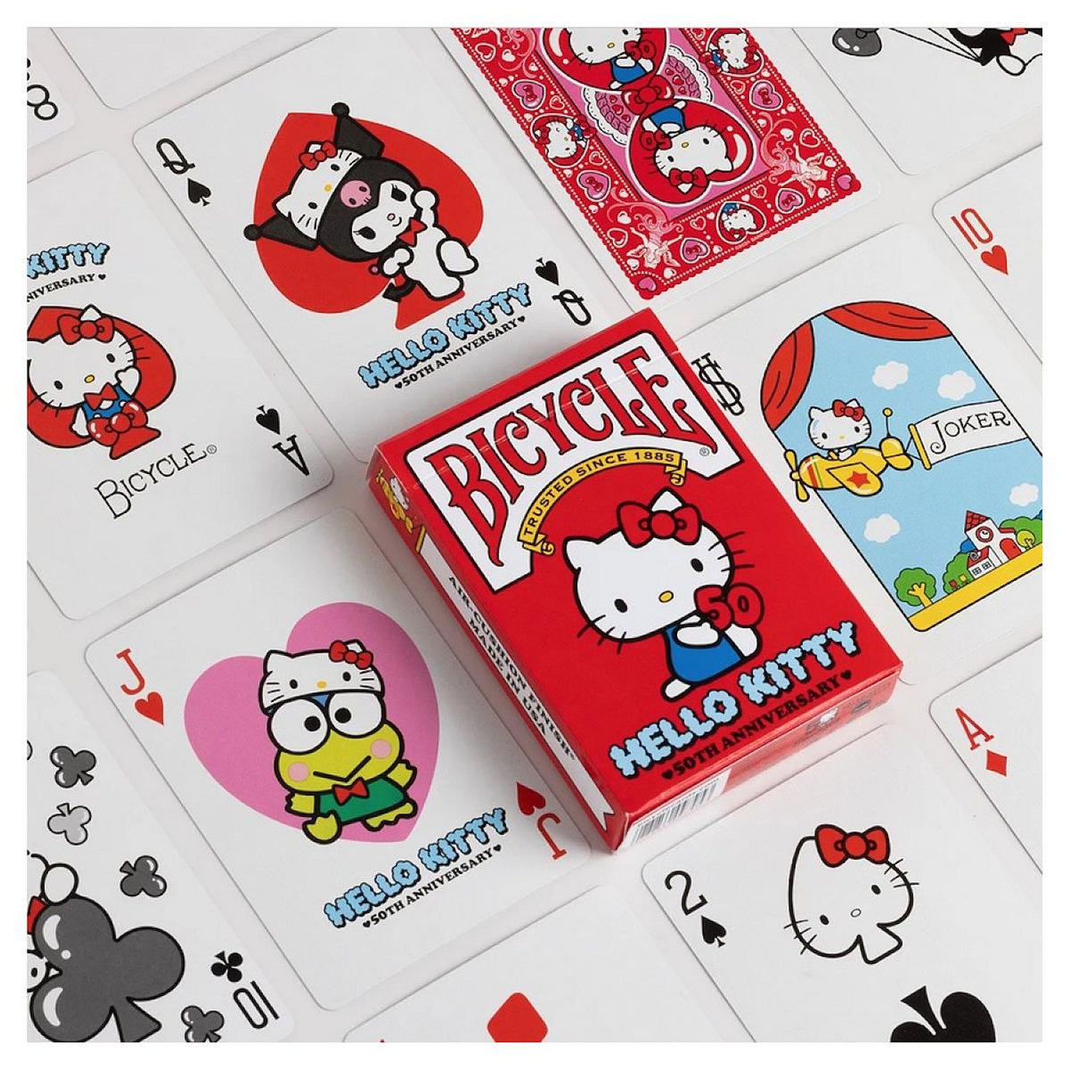 Cartamundi Jeu de54 cartes Bicycle Hello Kitty